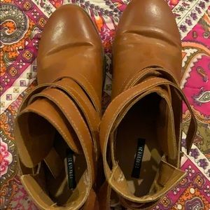 Forever 21 Tan buckle boots